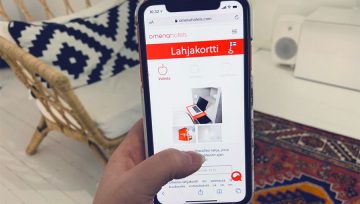 Lahjakortin ostaminen Omena-hotellin kotisivuilta